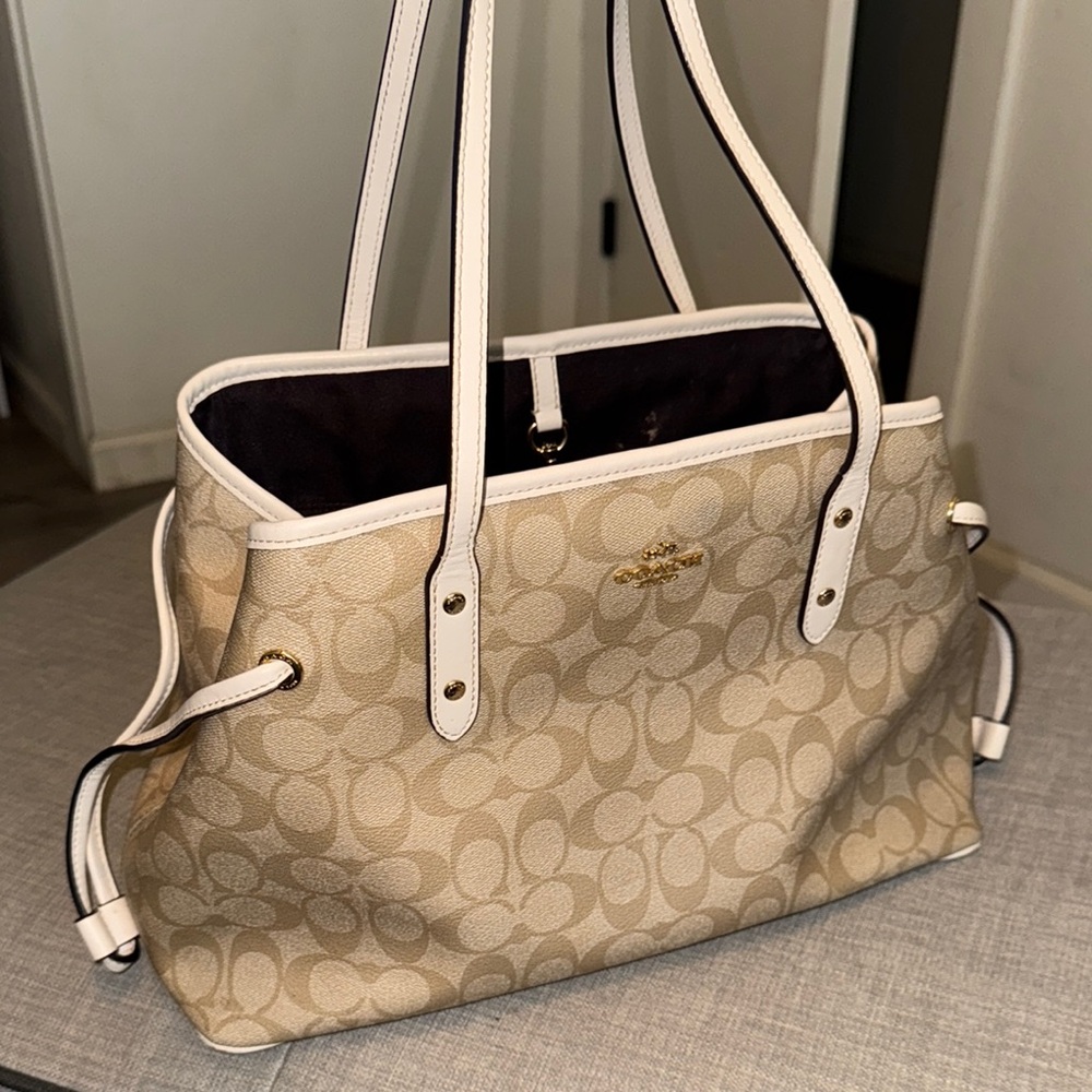 Coach Tan Signature Tote Bag
